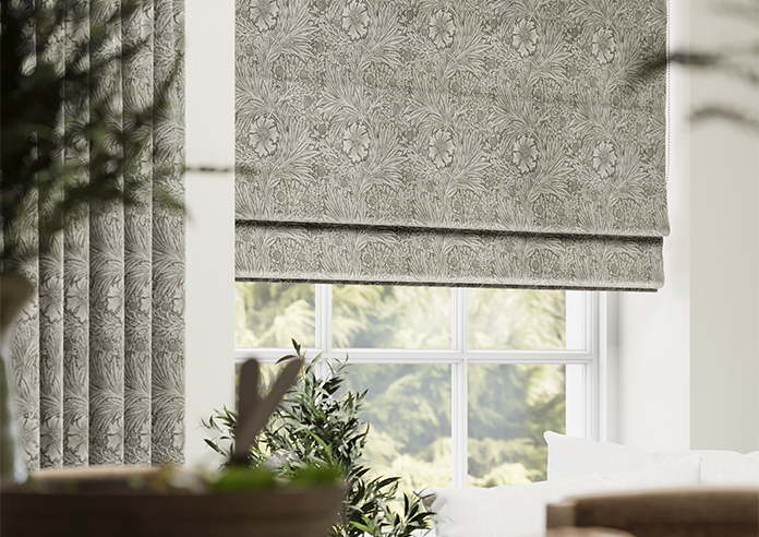 William Morris At Home Marigold Velvet, Iron - Roman Blind - Image 5